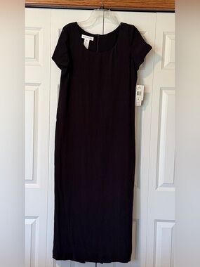 Classic Black Short-Sleeve Maxi Dress by Jones New York